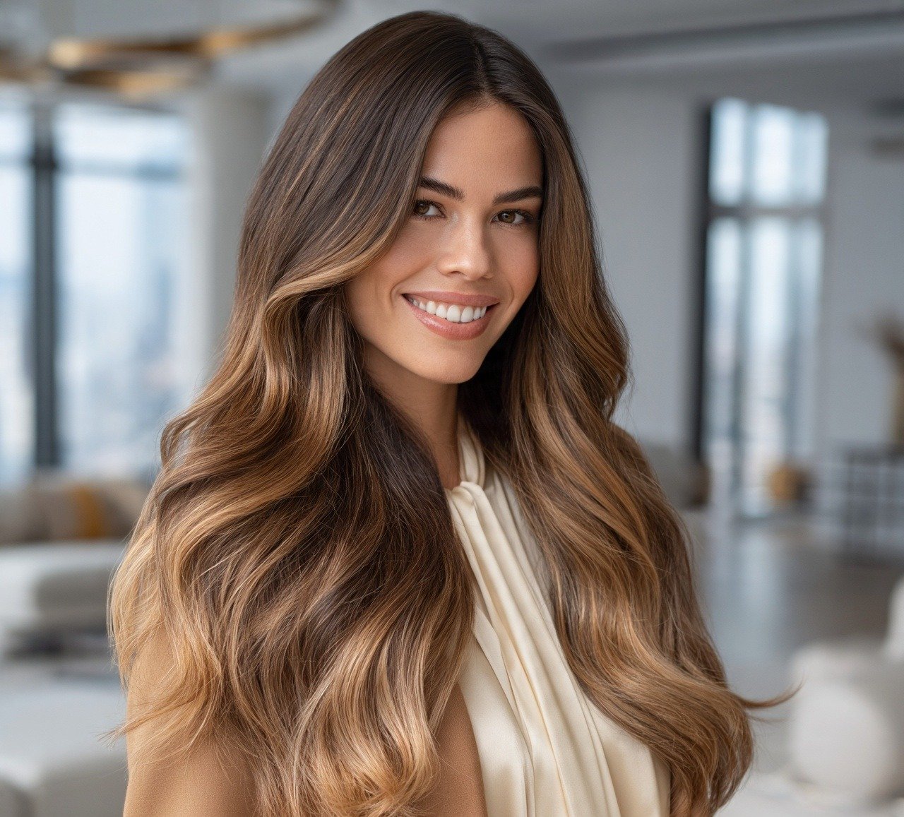 1. Honey Balayage on Dark Brown Hair Color for Brunettes