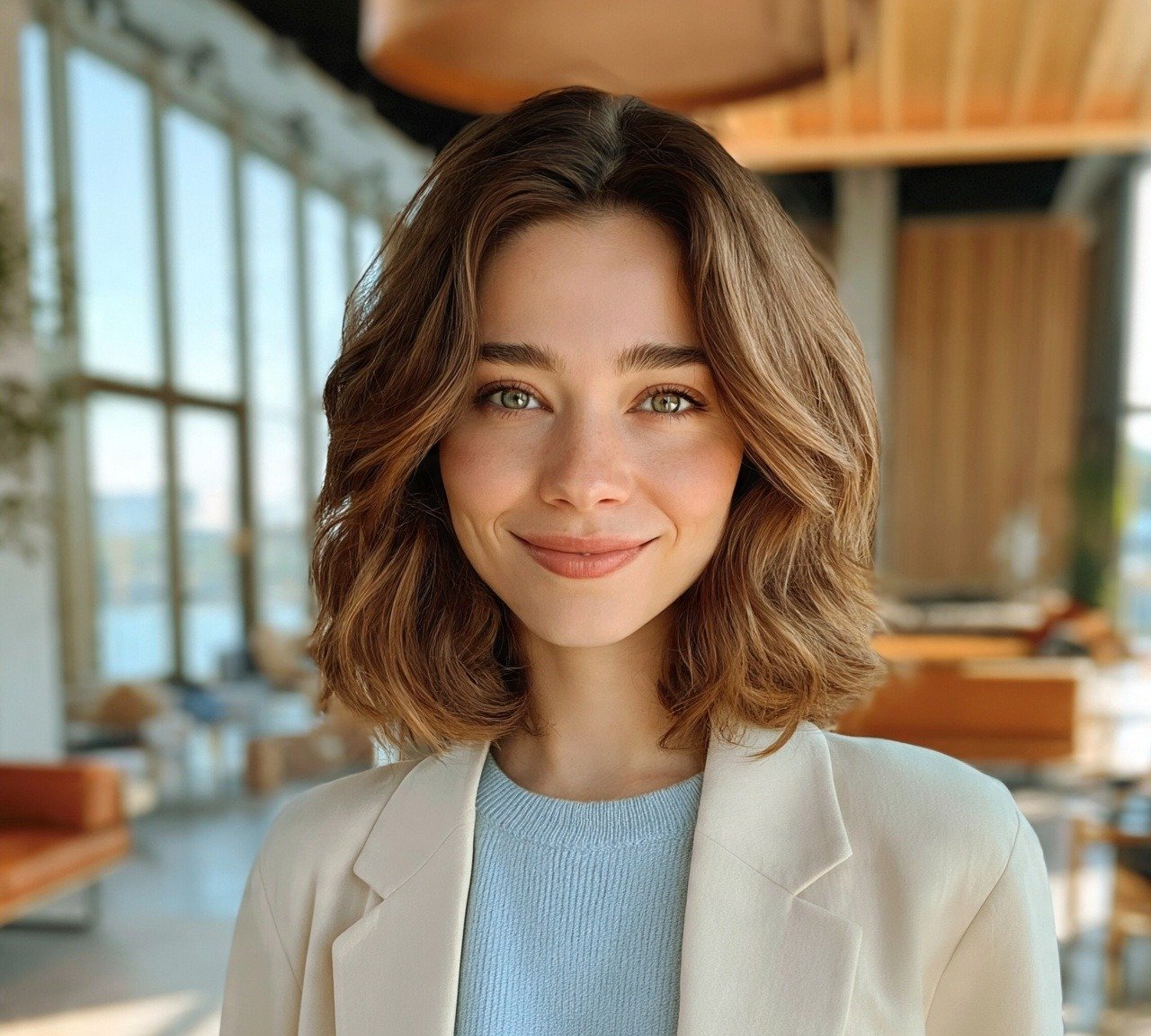 1. Layered Wavy Lob Hairstyles