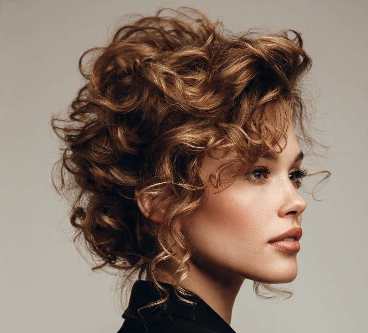 10. Curly Updo with Volume Hairstyle