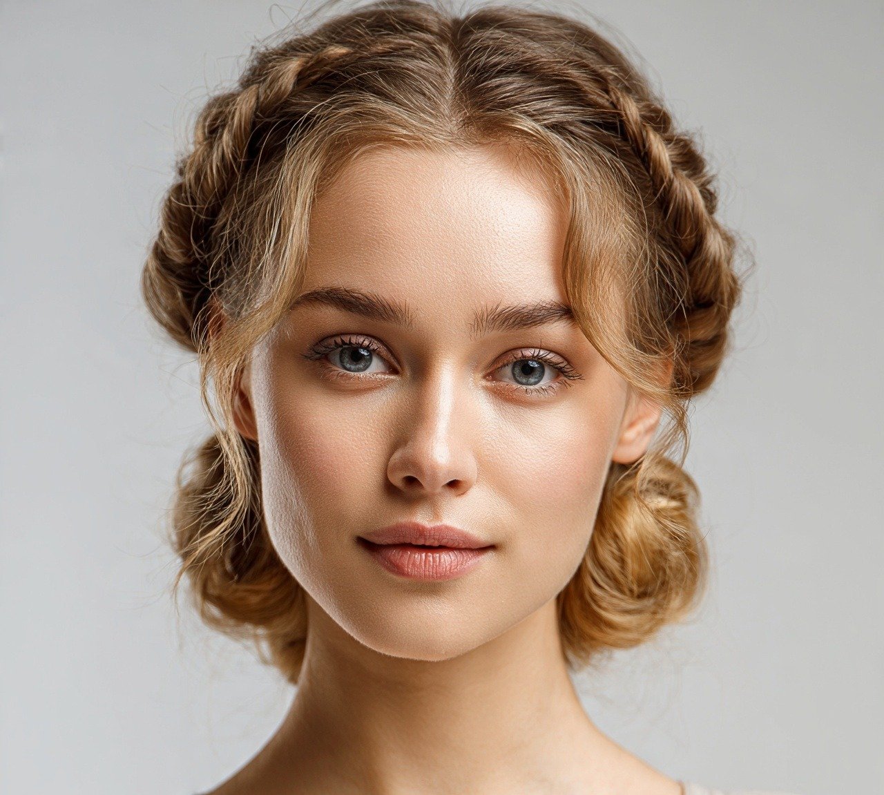 10. Double Braided Bun Easy Updo Hairstyles