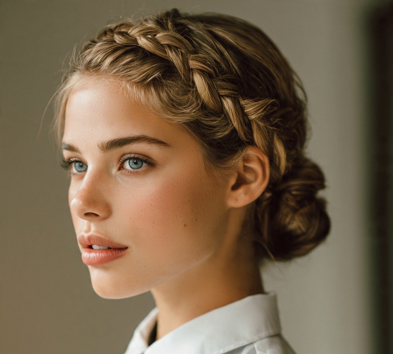10. Dutch Braid Into Low Bun Updo Hairstyles For School
