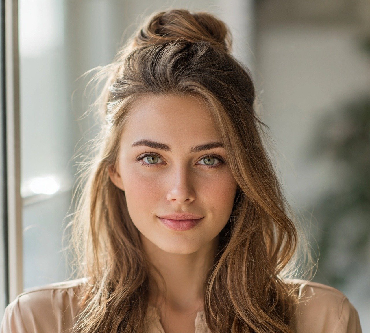 Bun Updo Hairstyles: 13 Trendy Ideas That Are Must To Try 11 10. Half Up Bun Updo Hairstyles