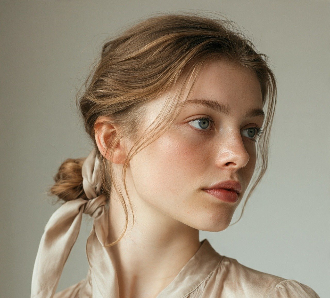 15 Trendy Messy Low Bun Hairstyles That Look Effortlessly Stylish 11 10. Low Bun With A Ribbon Or Scarf Hairstyles