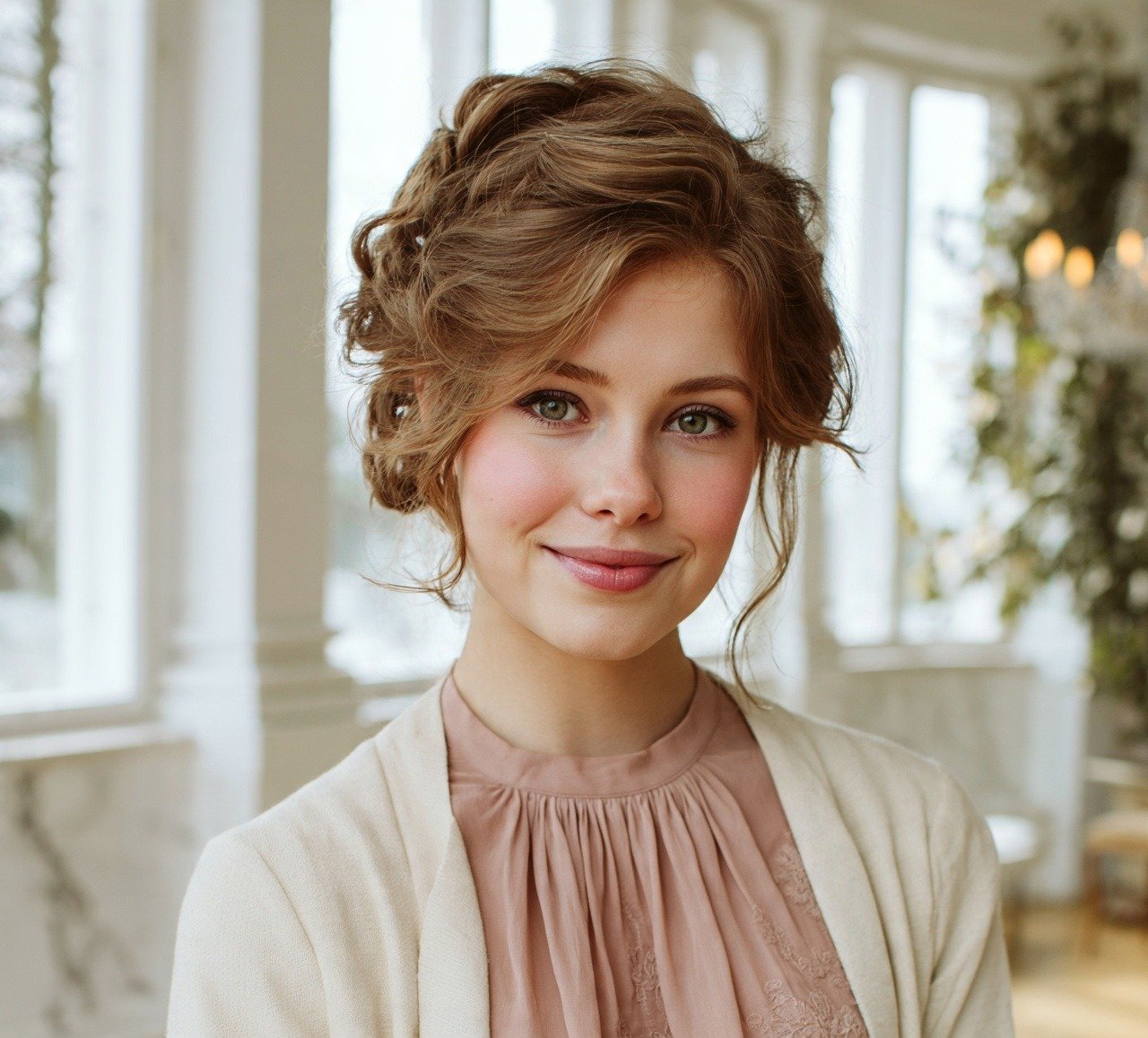 10. Romantic Wavy Updo Hairstyles