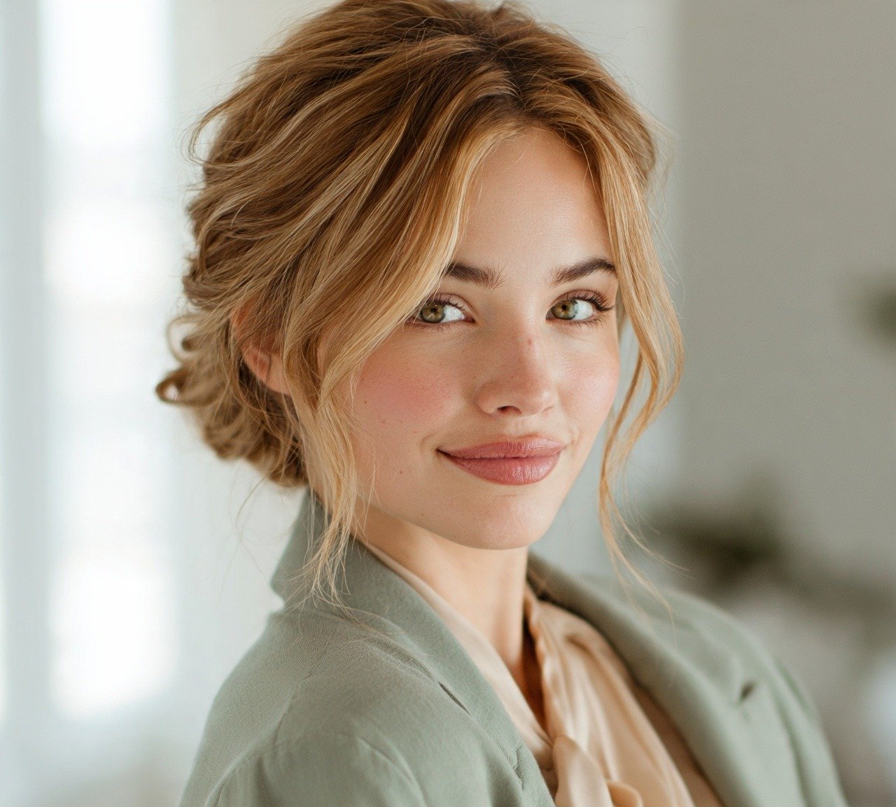 10. Romantic Wavy Updo Long Hairstyles