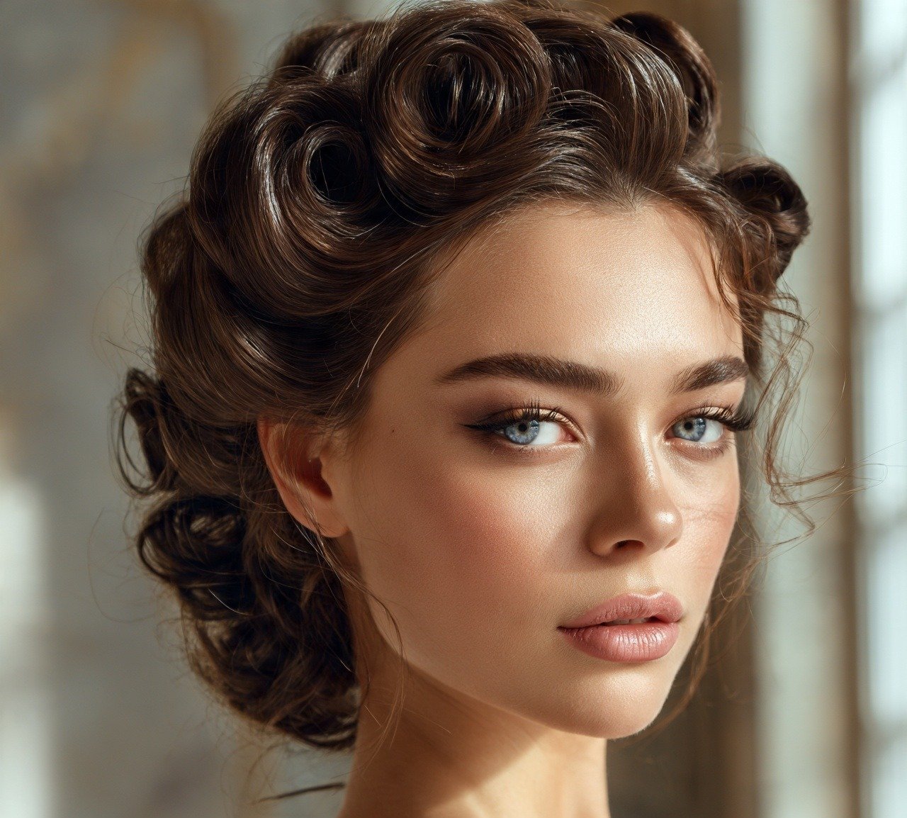 15 Trending Up Hairstyles For Long Hair You’ll Want to Try 11 10. Sculpted Pin Curl Updo Hairstyle For Long Hair