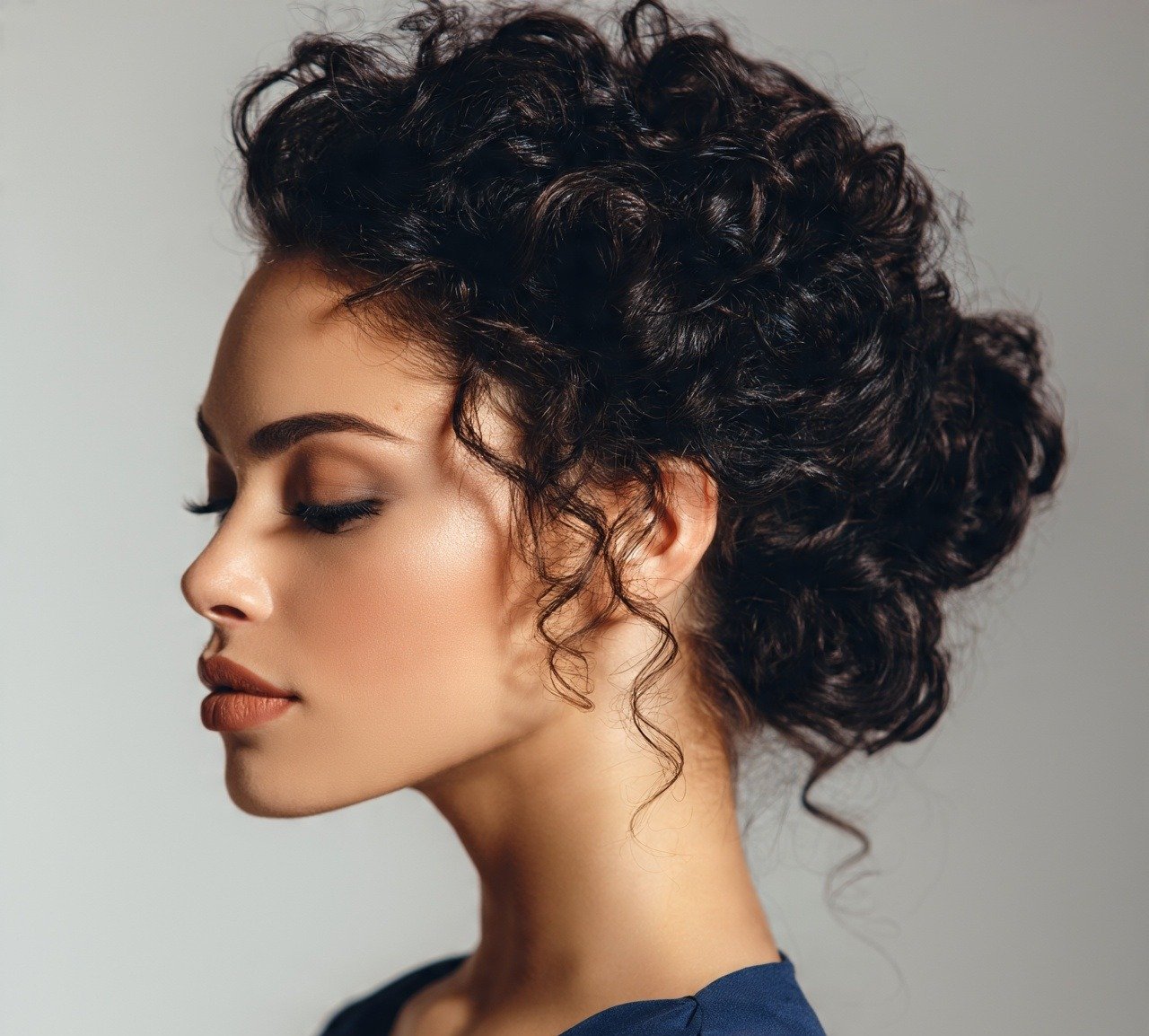 15 Trending Curly Bun Hairstyles That Instantly Elevate Your Style 11 10. Sleek Curly Bun Hairstyles