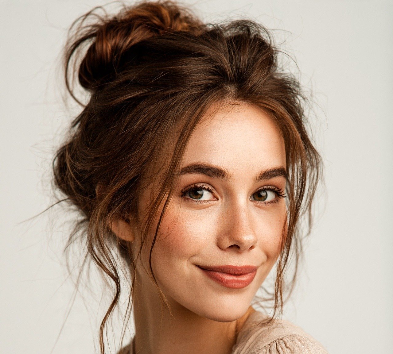 10. Textured Boho Bun Easy Hairstyles