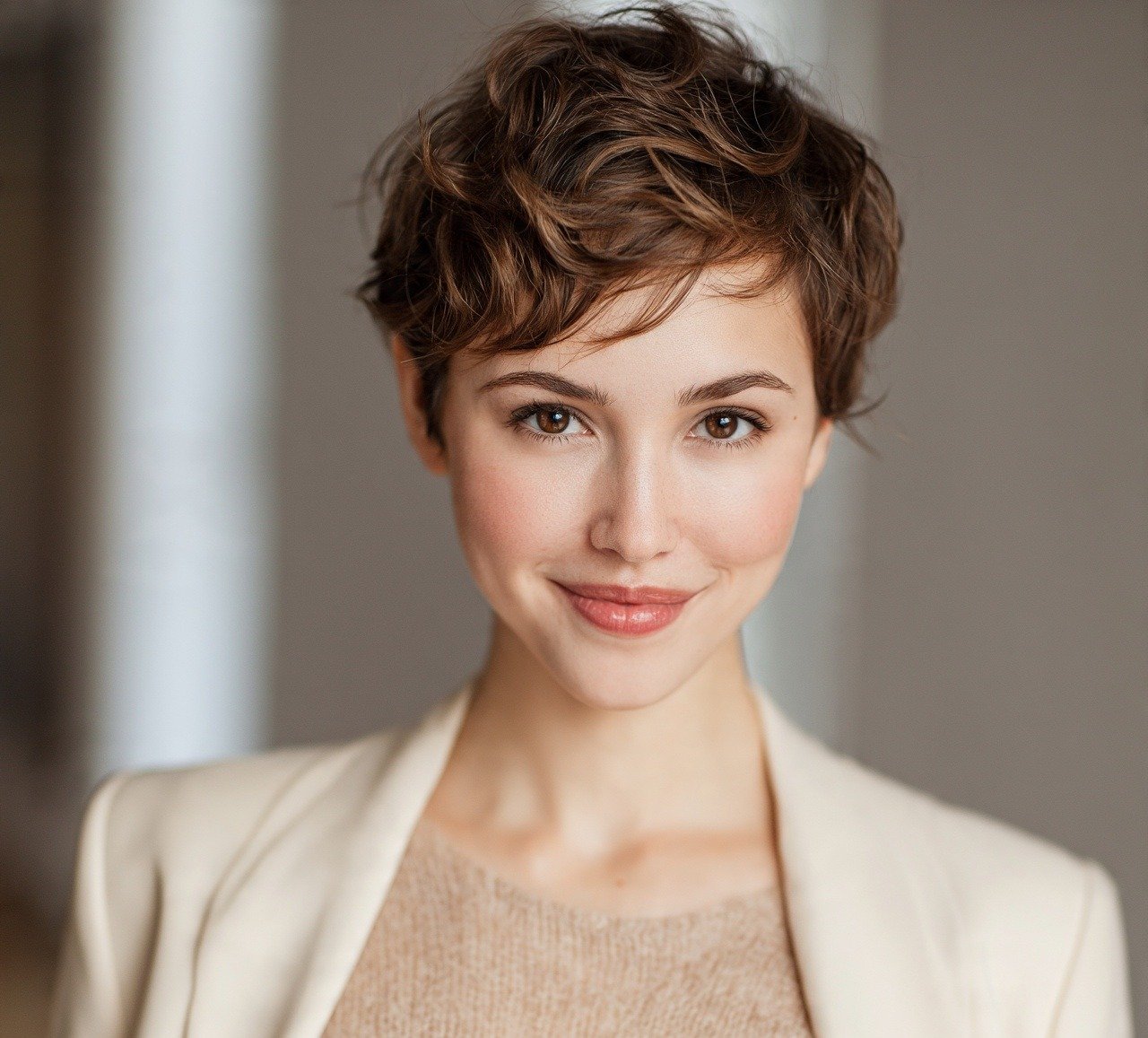 10. Wavy Pixie With Texture Thick Hairstyles