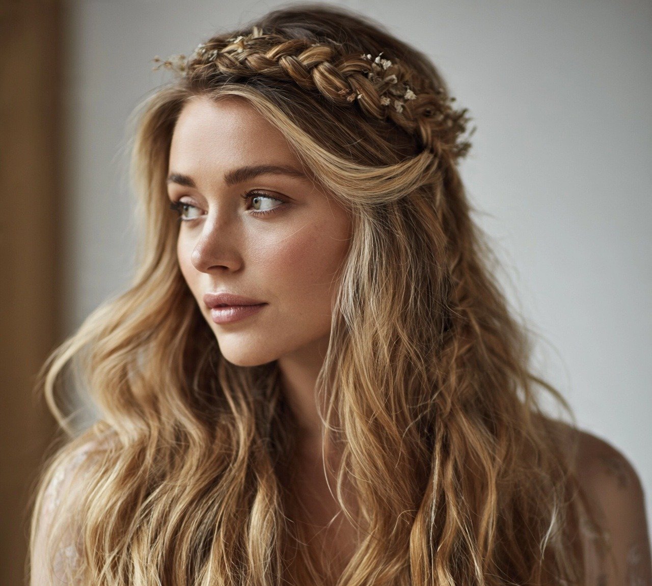 Party Hairstyles for Long Hair: 14 Trending Ideas Worth Trying 12 11. Bohemian Braided Half Up with Flowers Party Hairstyle For Long Hair