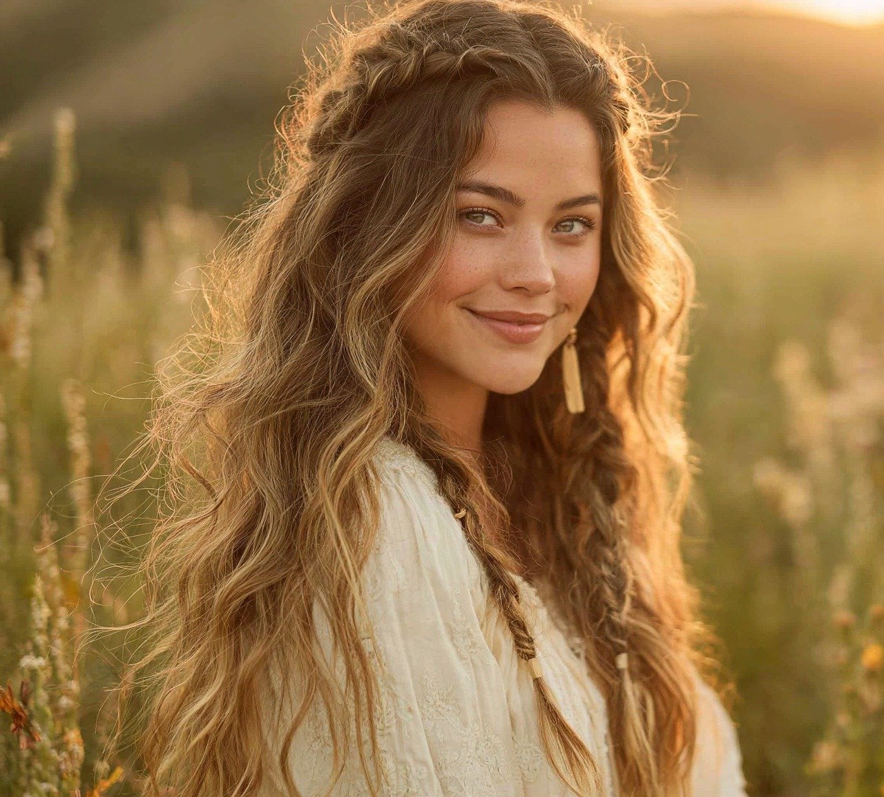 11. Bohemian Braided Waves Hairstyles