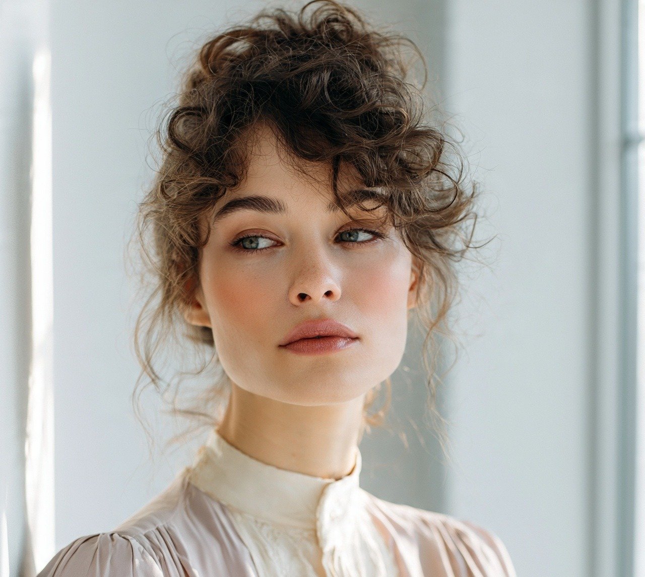 11. Curly Bun Easy Hairstyles