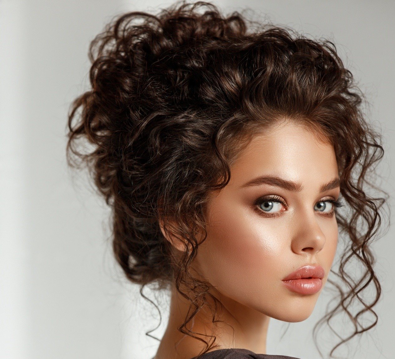 15 Bun Hairstyles for Long Hair: Trending Ideas Worth Pinning 12 11. Curly Bun For Long Hair