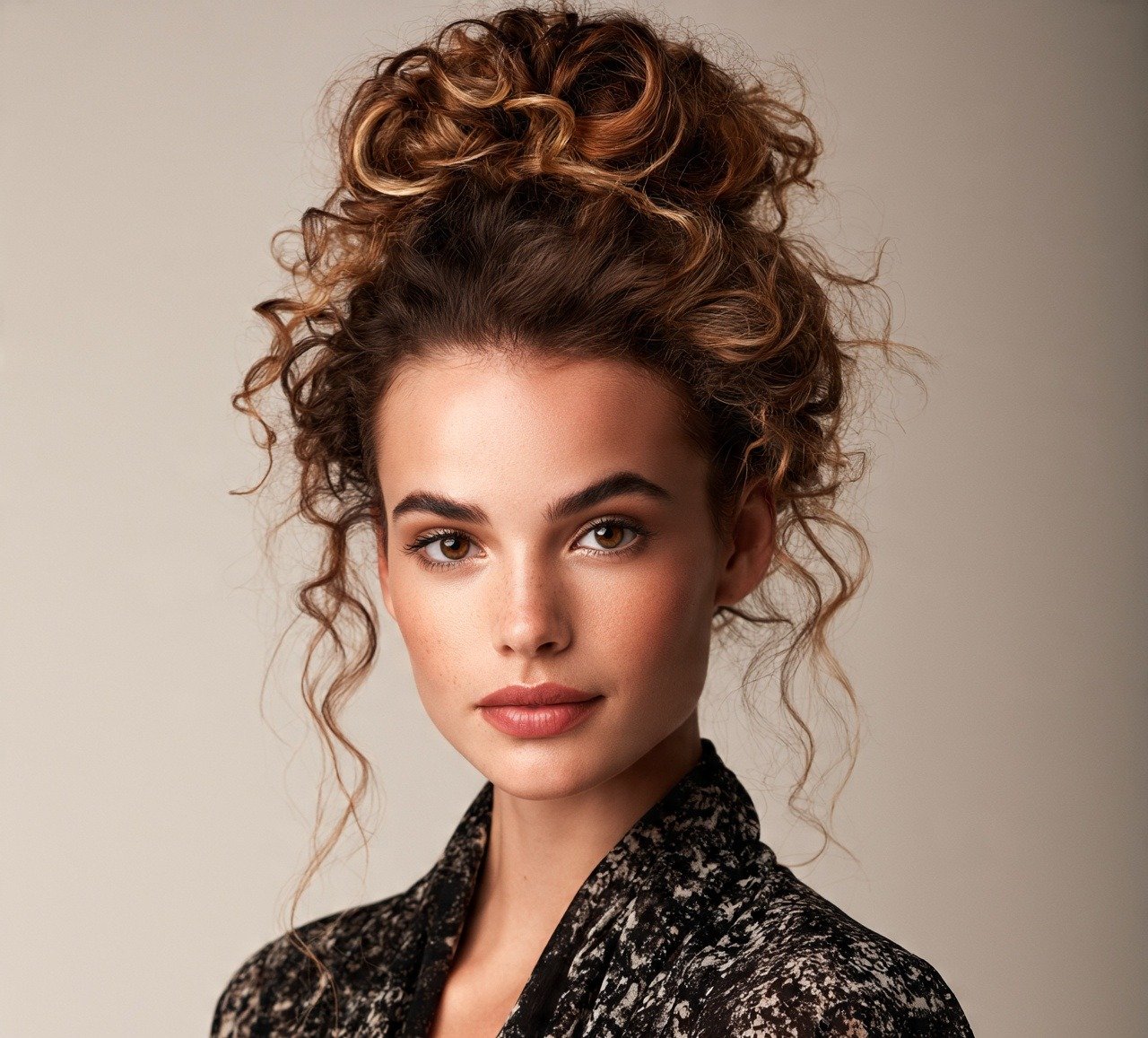 15 Trendy Bun Updo Hairstyles for Every Occasion 12 11. Curly Bun Updo Hairstyles