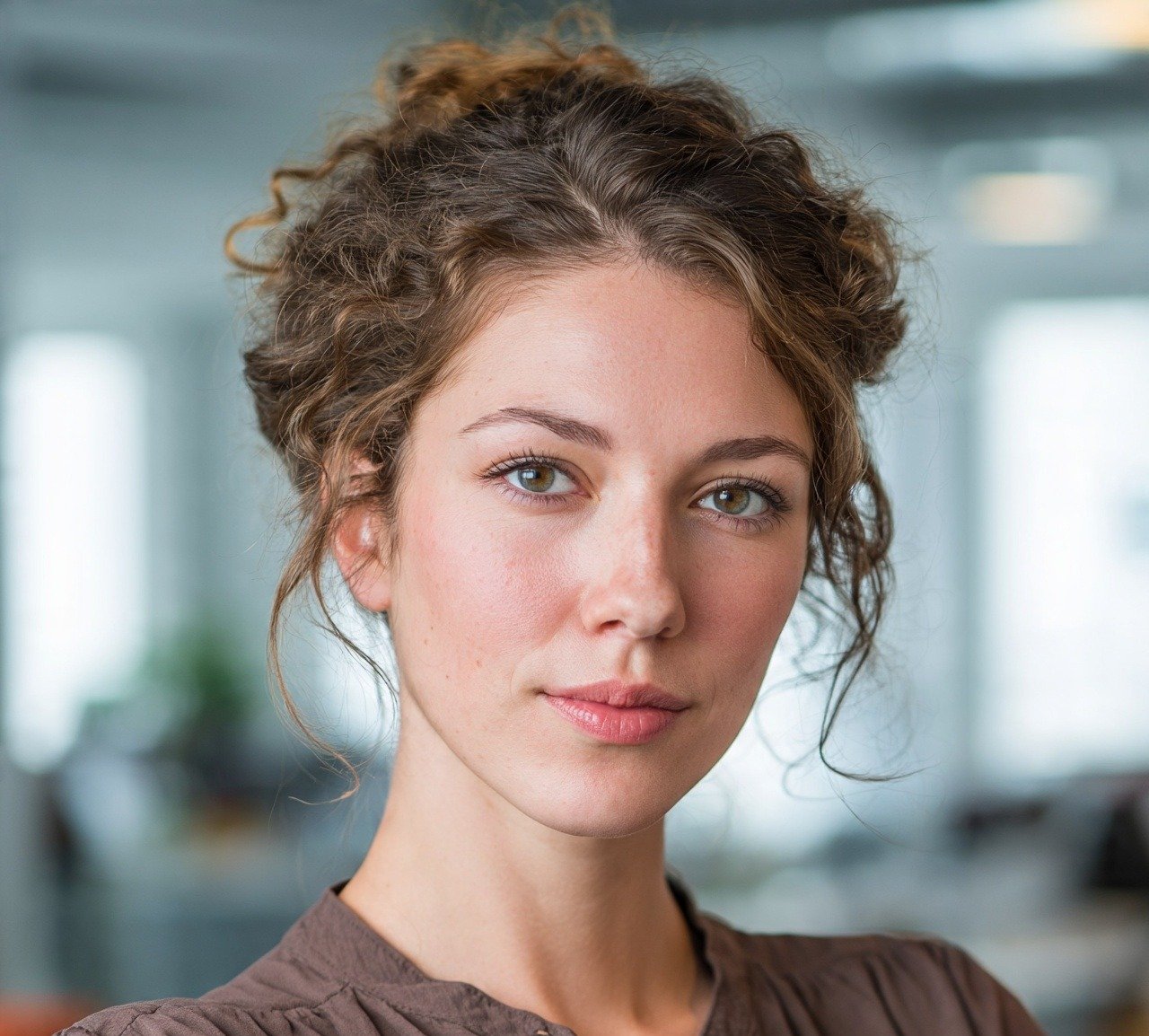 11. Curly Updo with Face Framing Tendrils Hairstyles Updo