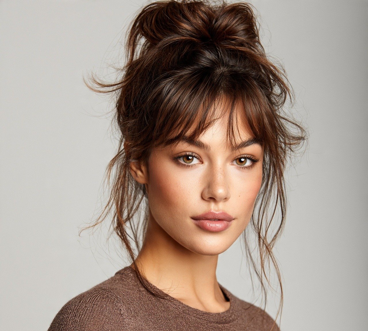 15 Trending Up Hairstyles For Long Hair You’ll Want to Try 12 11. Messy Bun with Face Framing Layers Up Hairstyle For Long Hair