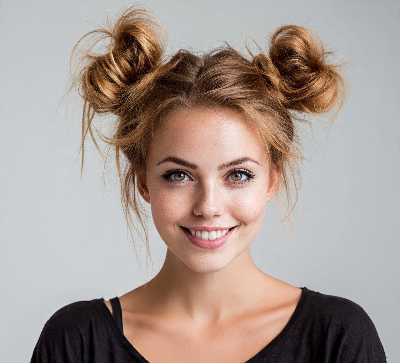 11. Messy Space Buns Hairstyles 1