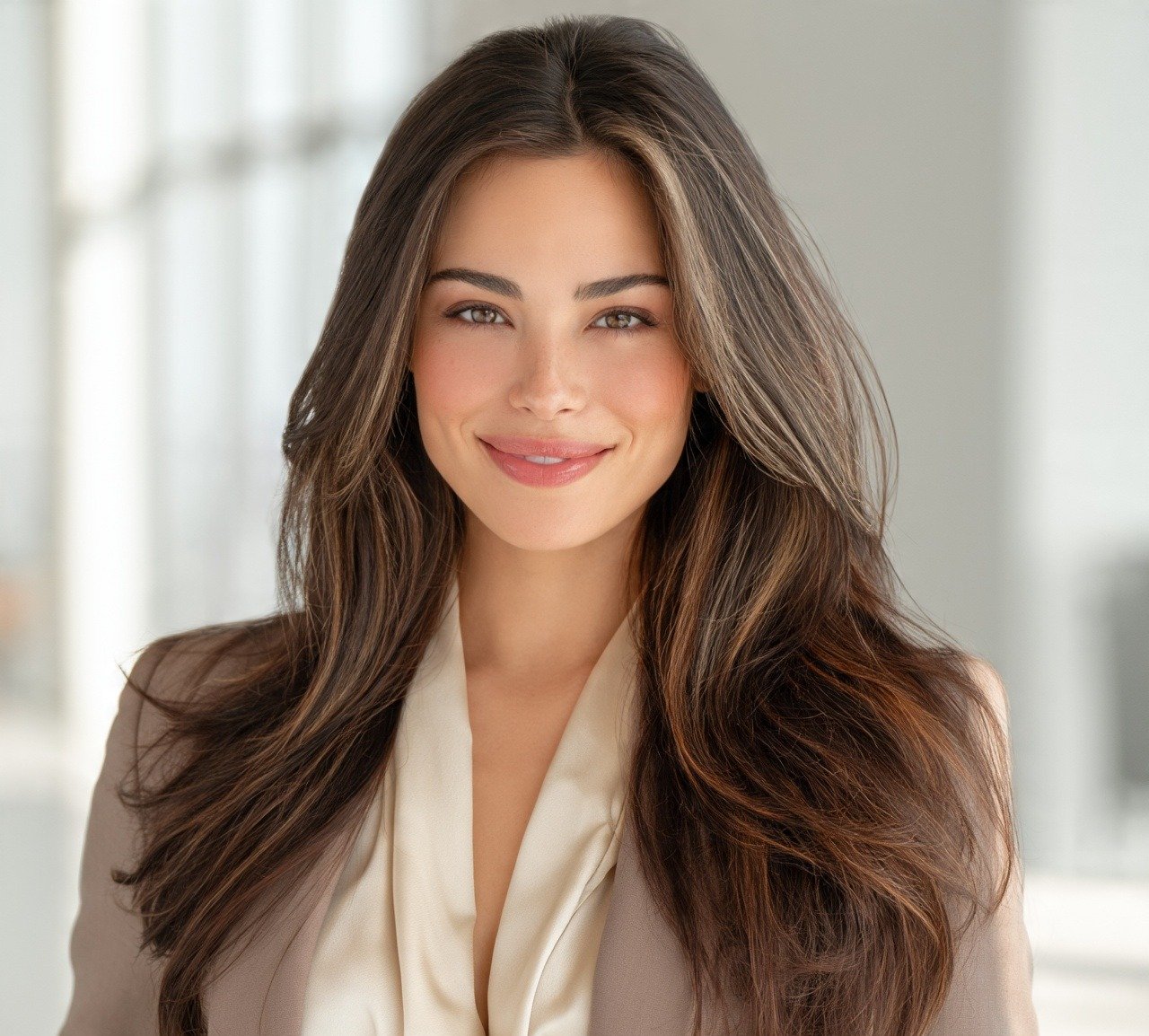 11. Soft Dark Brown Babylights Hair Color