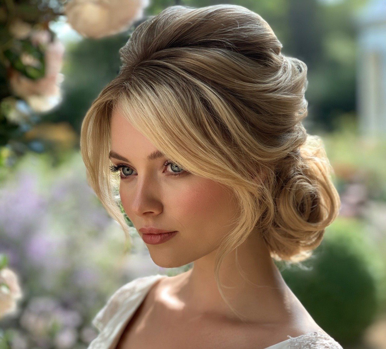 11. Voluminous Bouffant Updo Wedding Hairstyles