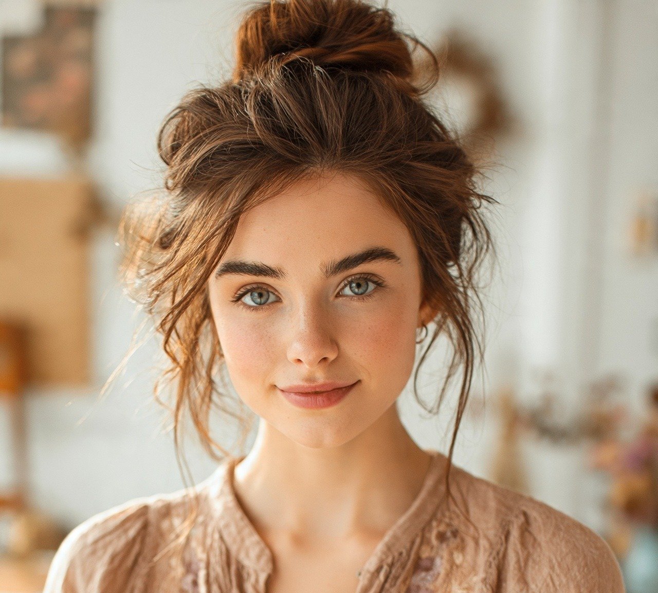 Bun Updo Hairstyles: 13 Trendy Ideas That Are Must To Try 13 12. Boho Bun Updo Hairstyles