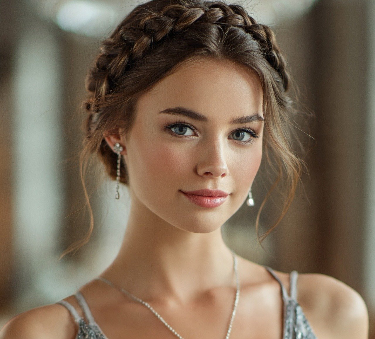 Updo Hairstyles For Prom: 16 Trending Looks to Steal the Night 13 12. Braided Halo Updo Hairstyles For Prom Night