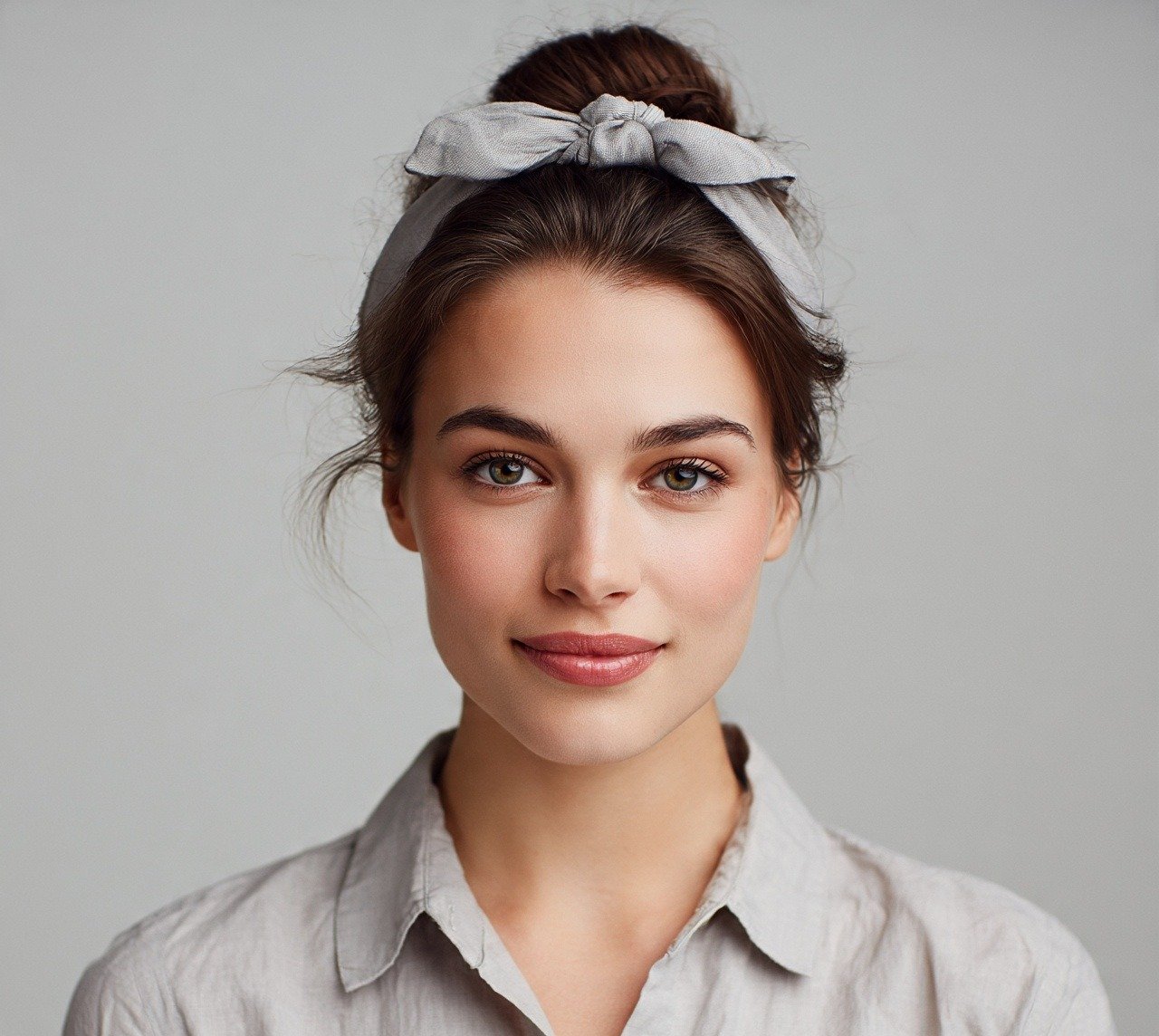 12. Bun With Headband Easy Hairstyles