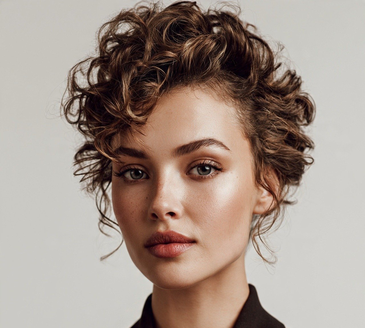 Updo Hairstyles For Short Hair: 15 Trendy Ideas That Turns Heads 13 12. Curly Updo with Tendrils Hairstyles For Short Hair