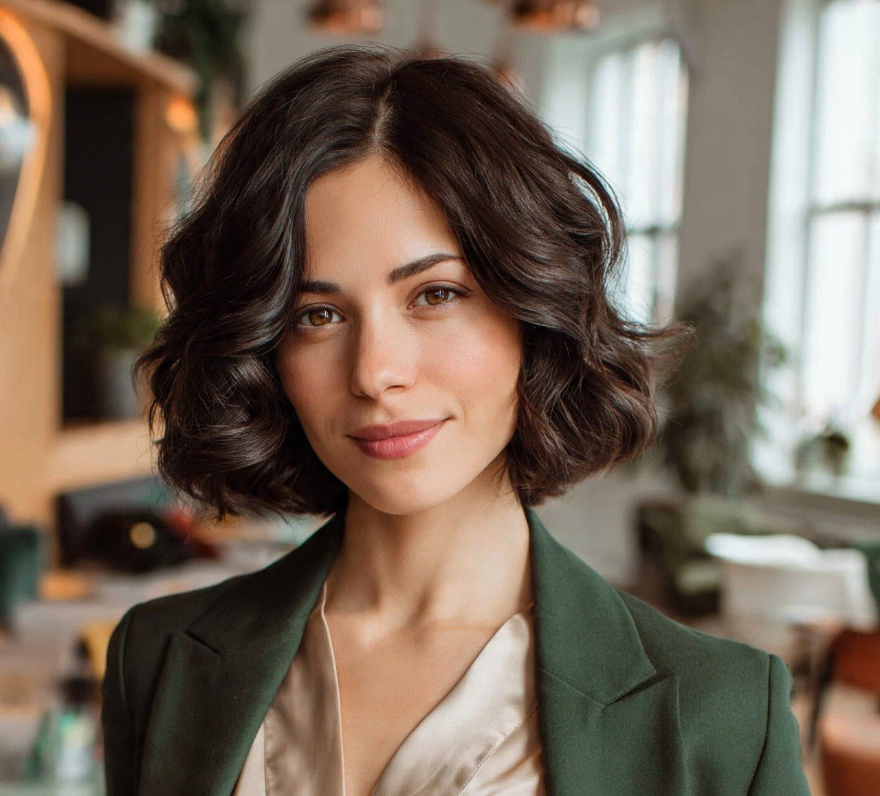 12. Dark Wavy Bob Hairstyles