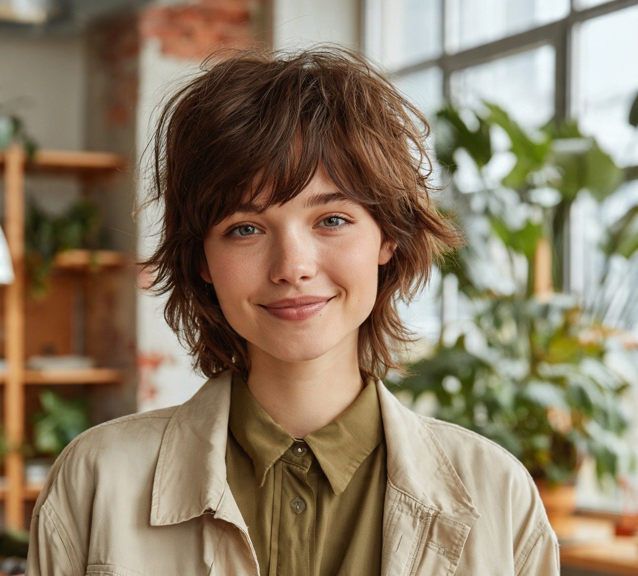 12. Short Wavy Wolf Cut Short Hairstyles
