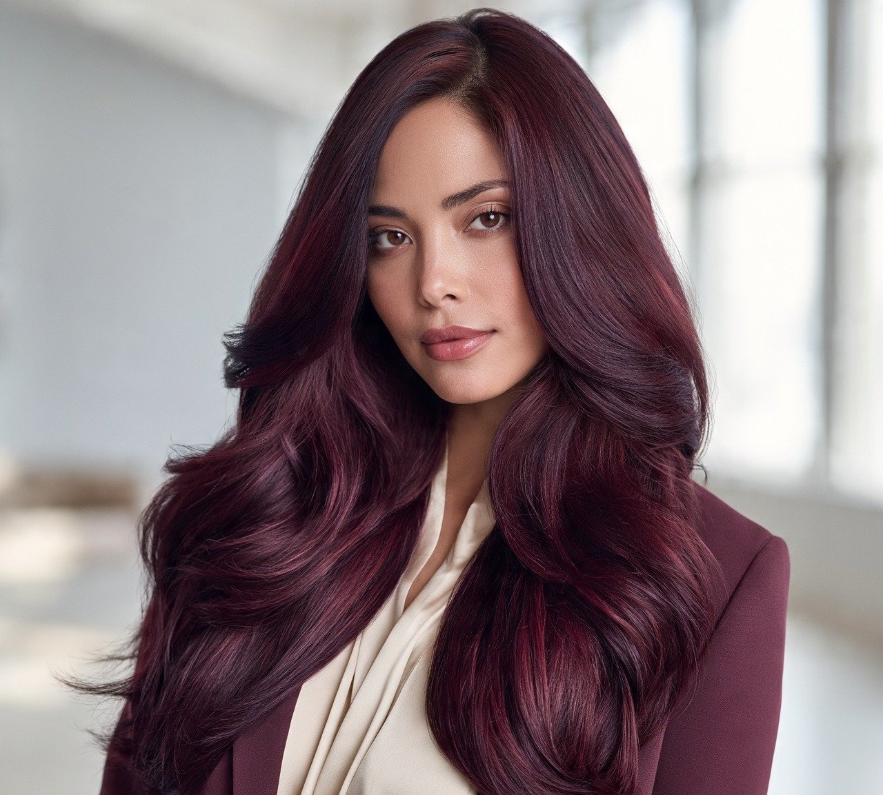13. Burgundy Root Smudge Hair Color