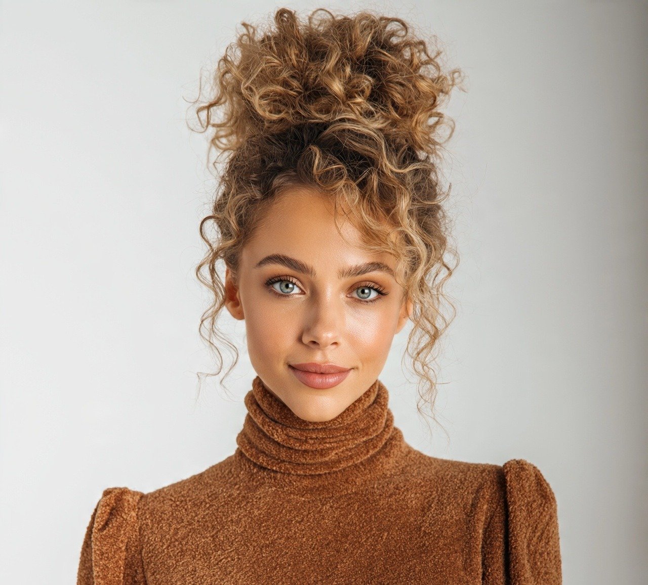 13. Curly Bun Hairstyles