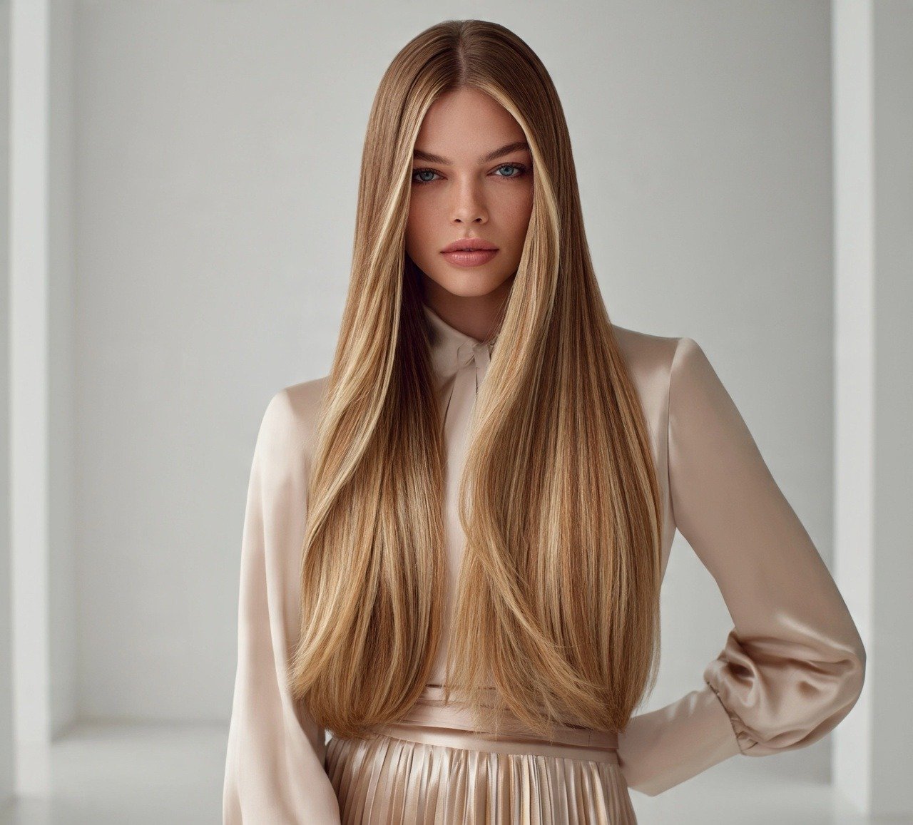 13. Honey Blonde Highlights For Long Straight Hair