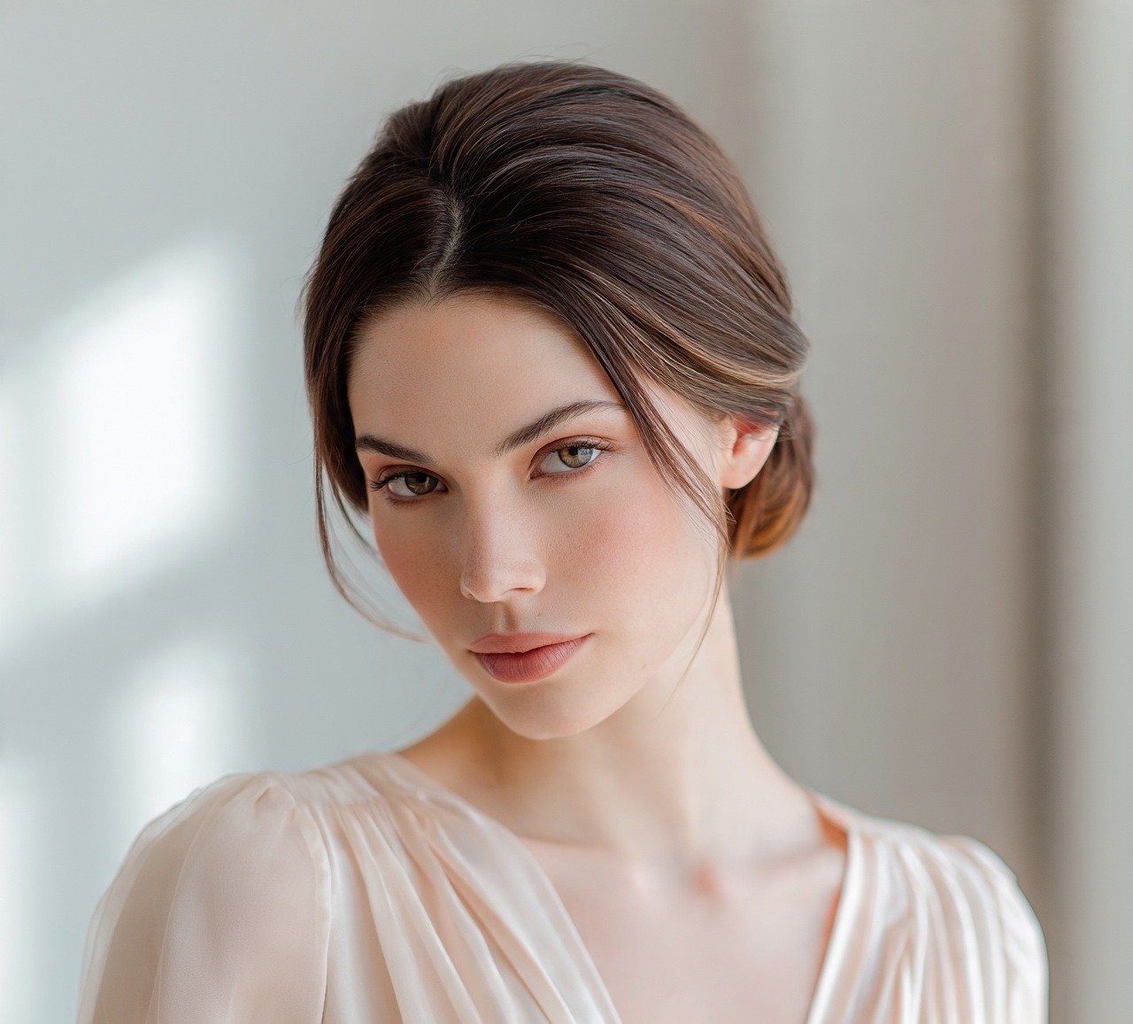 13. Low Bun With Highlights Hairstyles