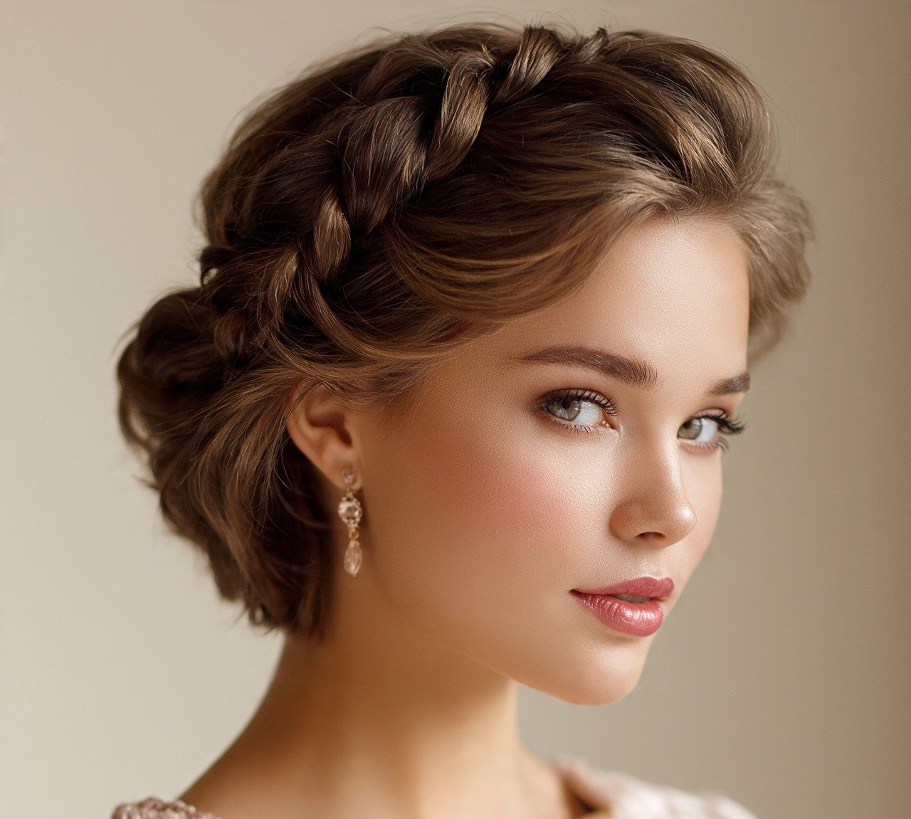 Updo Hairstyles For Short Hair: 15 Trendy Ideas That Turns Heads 14 13. Rope Braid Updo Hairstyles For Short Hair