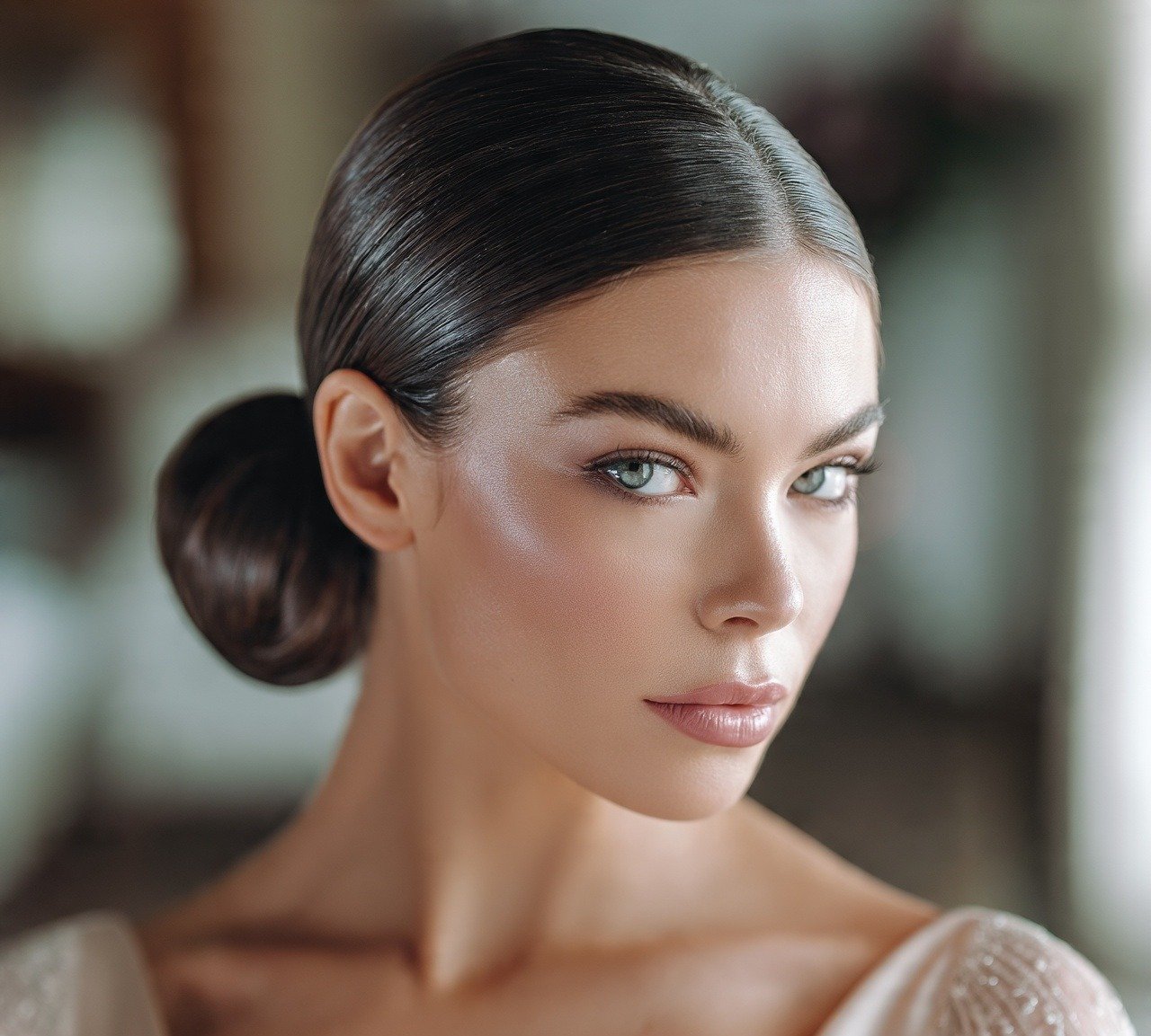 Bun Updo Hairstyles: 13 Trendy Ideas That Are Must To Try 14 13. Sleek Low Bun Updo for Weddings Hairstyles