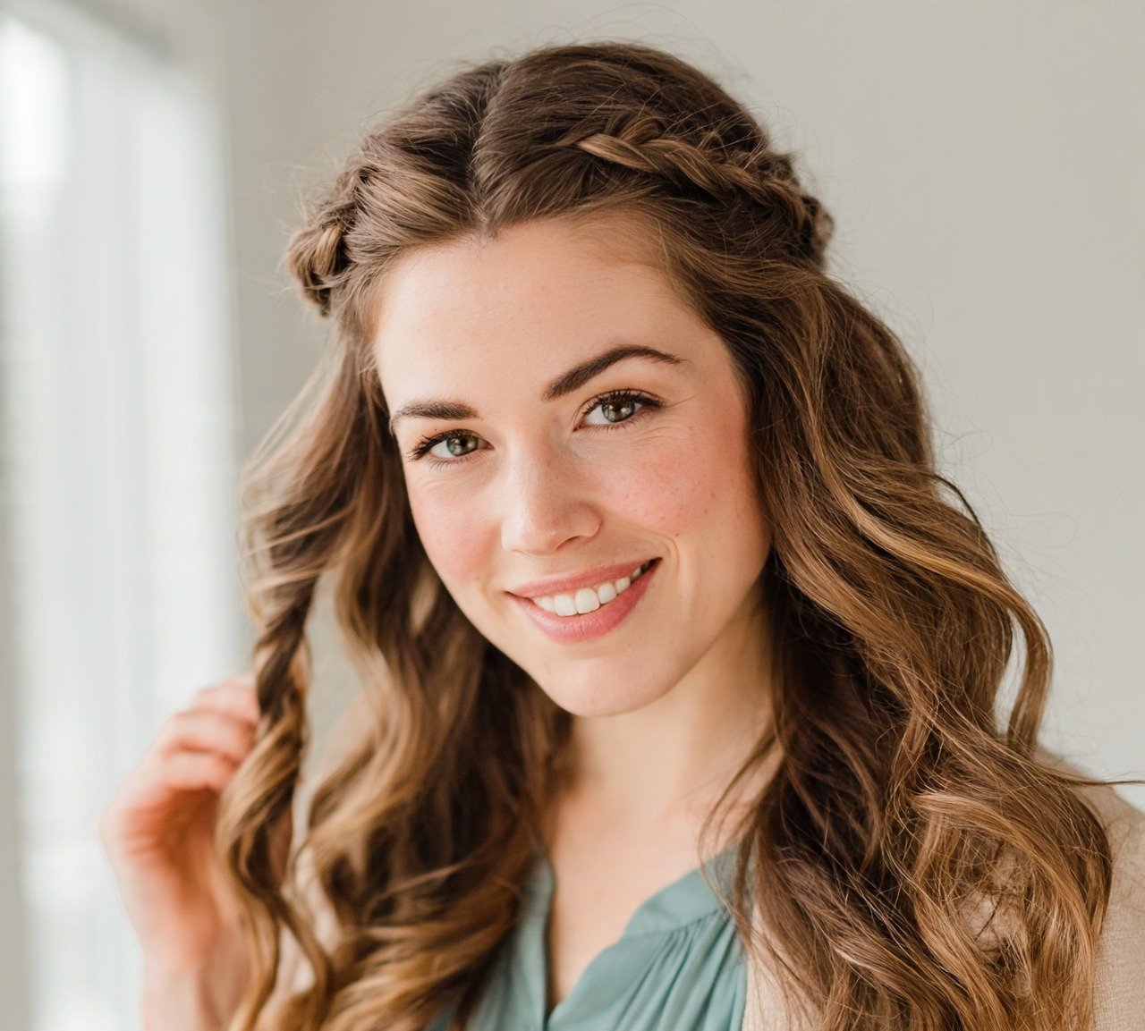 13. Wavy Hair With Braided Accents Long Hairstyles