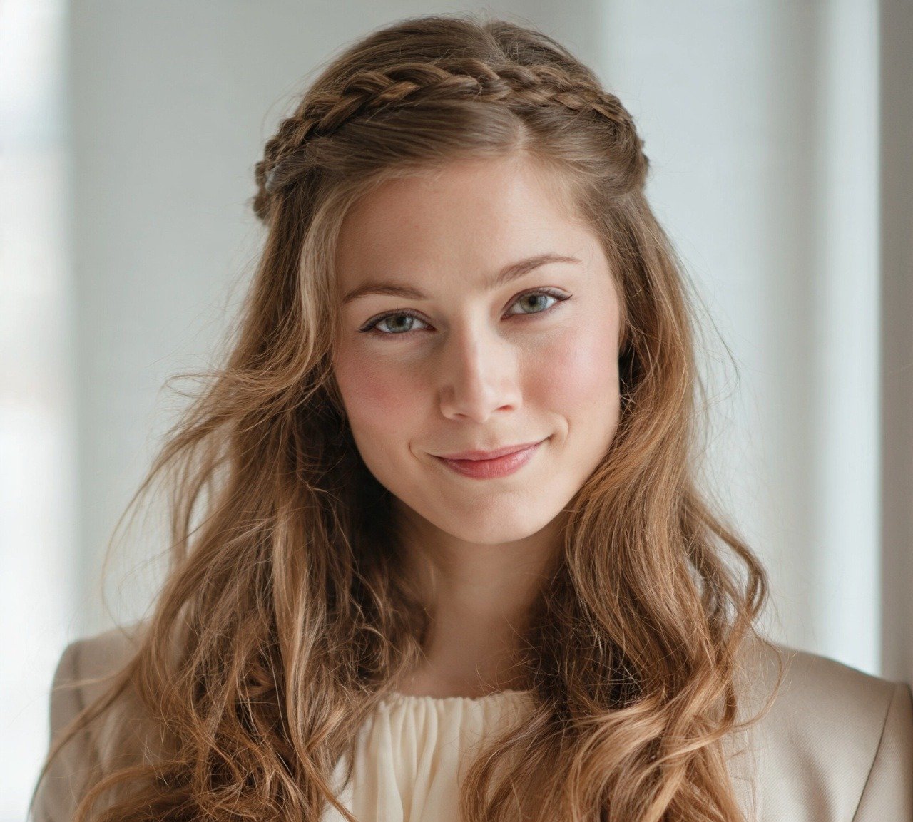 13 Trending Natural Wavy Hairstyles To Transform Your Look 14 13. Wavy Hair with Braided Crown Detail Natural Hairstyles