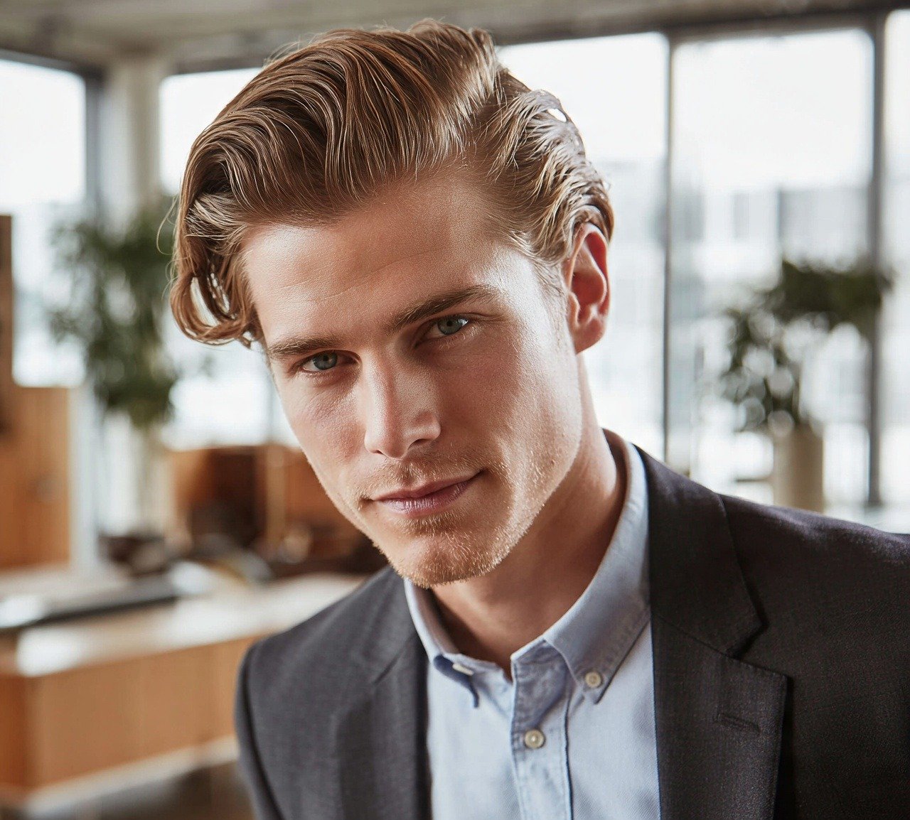 13. Wavy Slick Back Hairstyles for Men