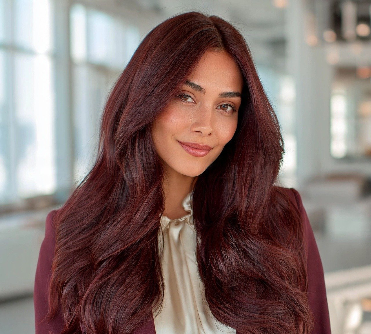 14 Trending Dark Red Hair Color Ideas You'll Want to Try Now 14 13. Wine Red Hair Color