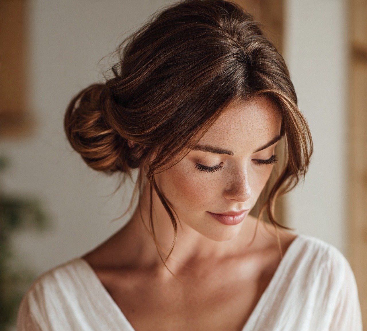 Bride Updo Hairstyles: 14 Stunning Trendy Looks for Your Big Day 15 14. Minimalist Knot Updo Bride Updo Hairstyles