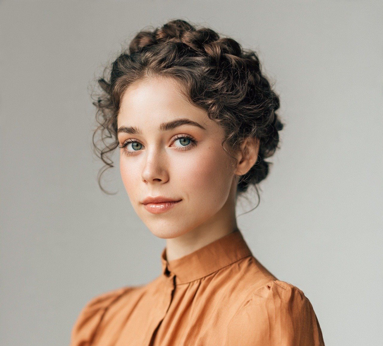 14. Pinned Back Curly Updo Hairstyles For School