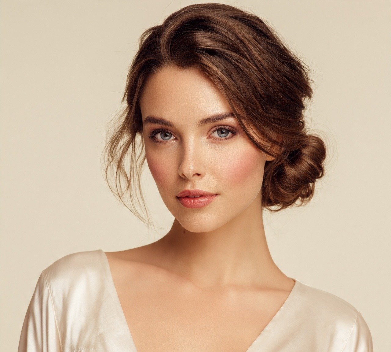14. Side Swept Low Bun Wedding Hairstyles