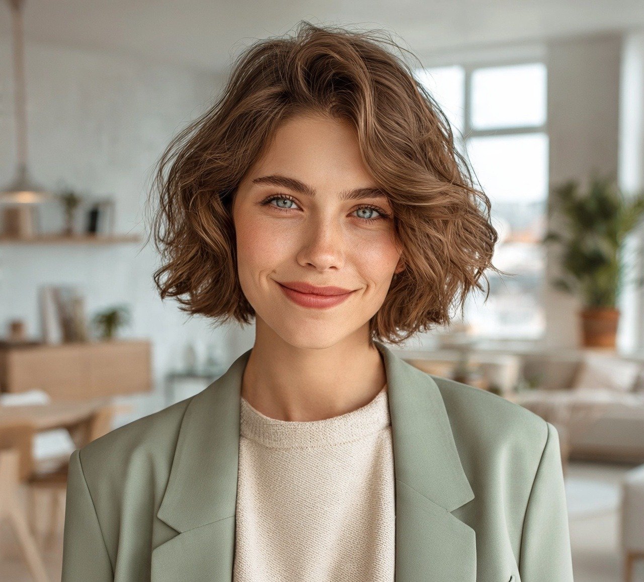 14. Wavy Bob for Thick Hair Hairstyles