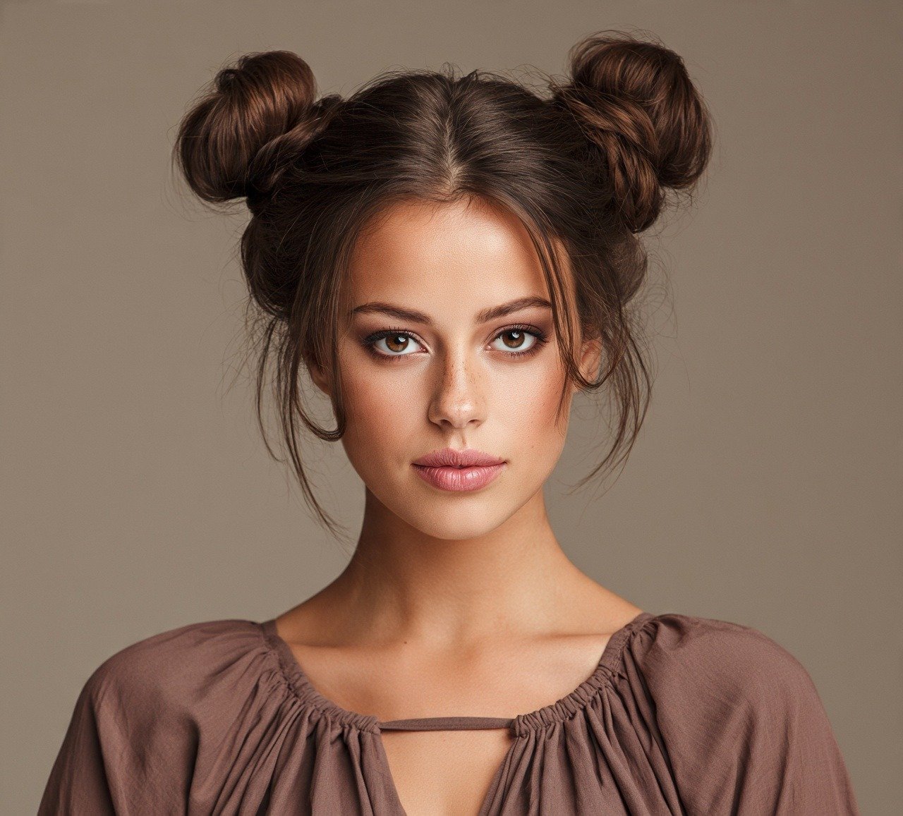 15 Trendy Bun Updo Hairstyles for Every Occasion 16 15. Double Bun Updo Hairstyles