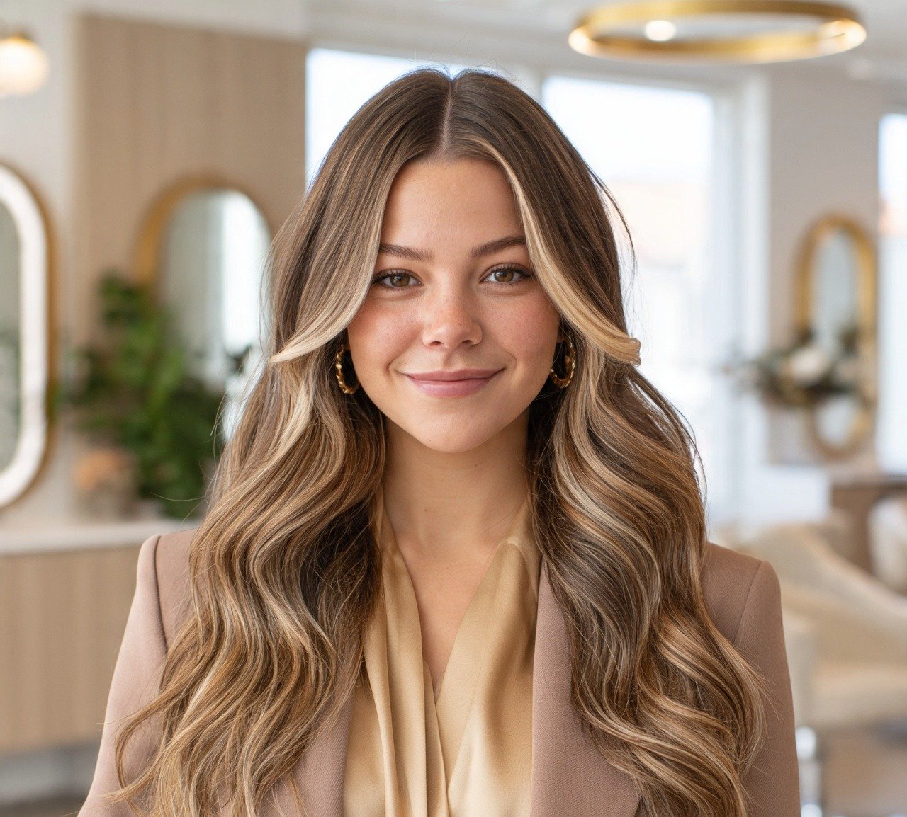 16 Trending Long Wavy Hairstyles You'll Want to Try 16 15. Highlighted Waves with Money Piece Long Hairstyles