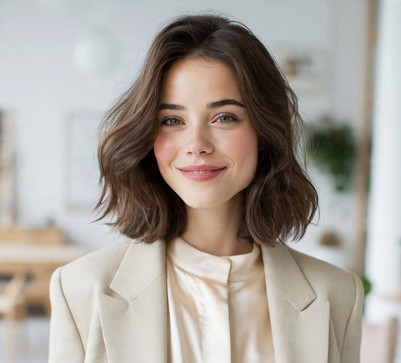 15. Wavy Collarbone Lob Short Hairstyles