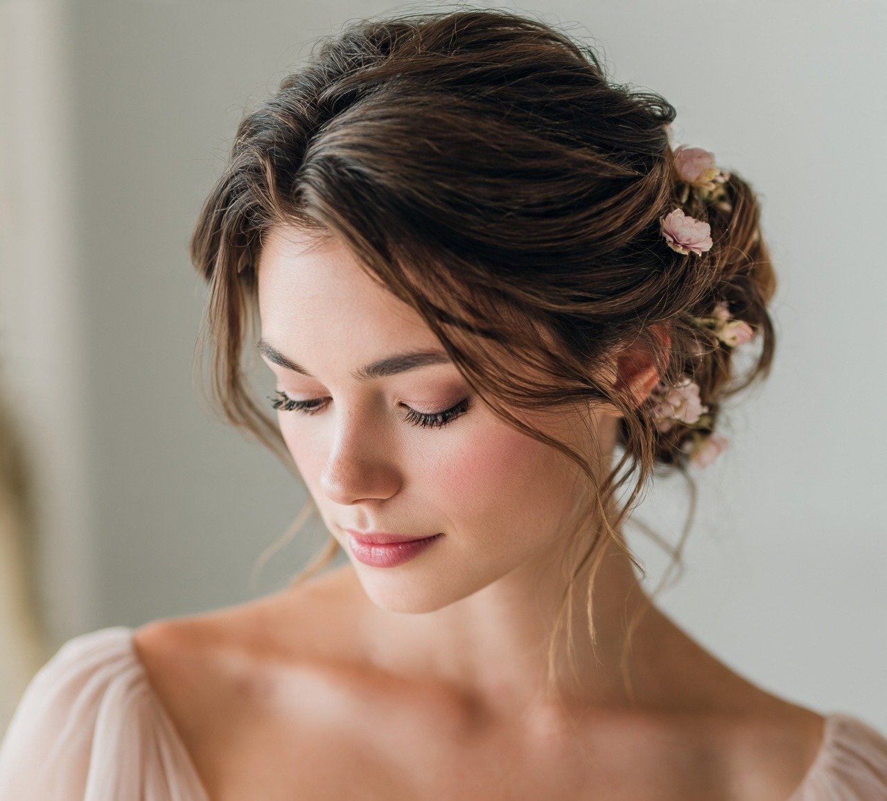 Updo Hairstyles For Prom: 16 Trending Looks to Steal the Night 17 16. Floral Pinned Updo Hairstyles For Prom Night
