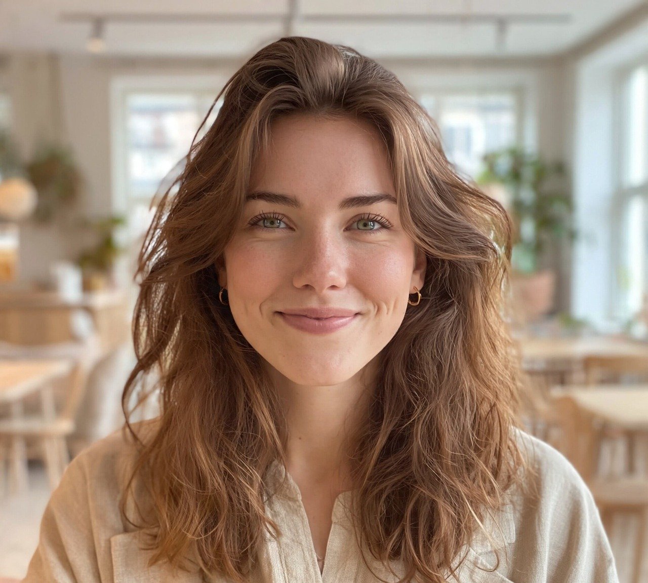 16. Low Maintenance Air Dried Waves Medium Hairstyles