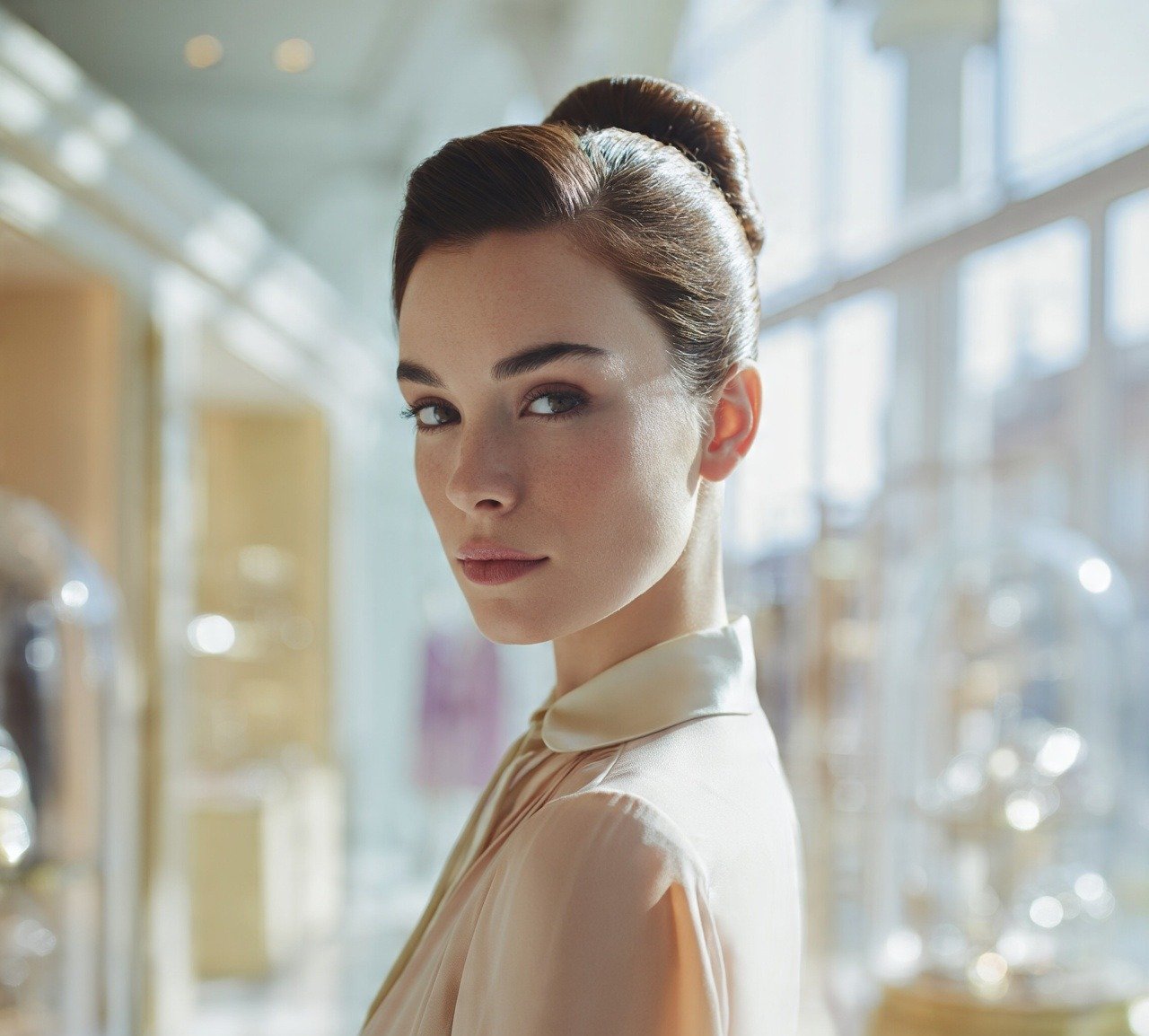 16. Sleek Bun for Thin Hair Hairstyles 1