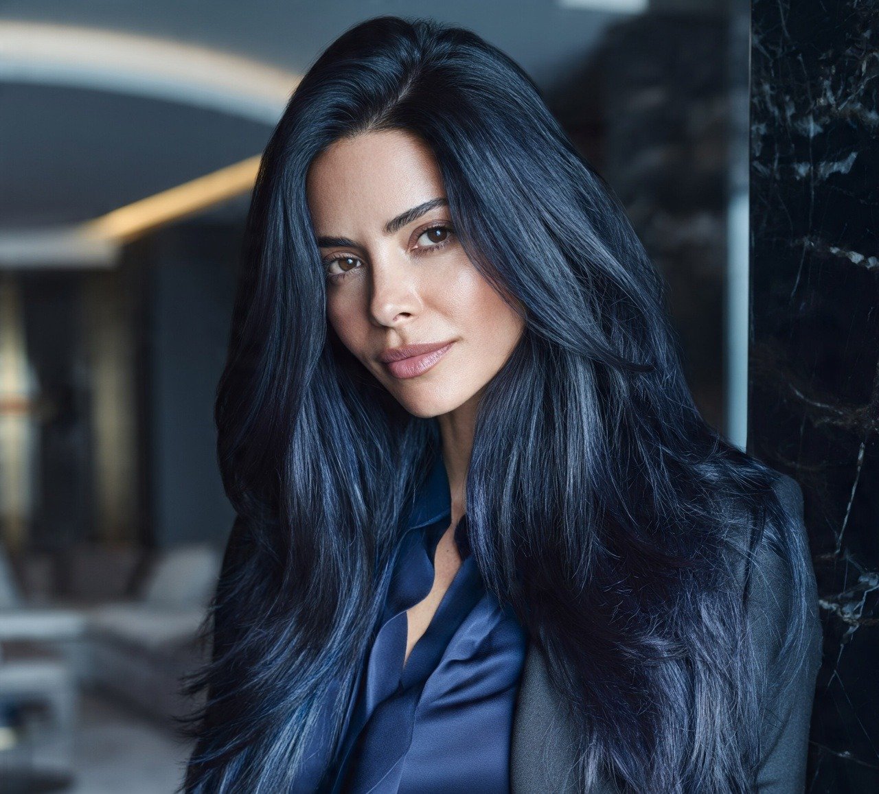 17 Trendy My Hair Color Ideas That'll Make You Actually Book That Salon Appointment 18 17. Midnight Blue Black Hair Color